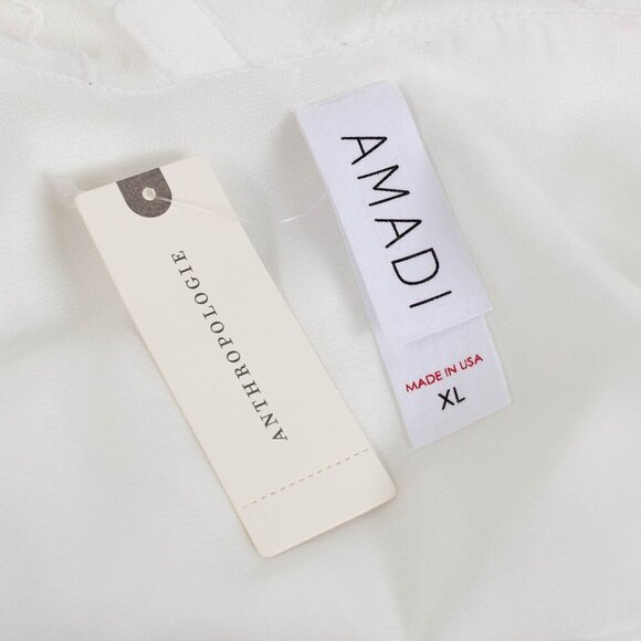 Anthropologie Amadi Ameline Tiered Cami Tank White Ivory Textured Size XL - Picture 5 of 8